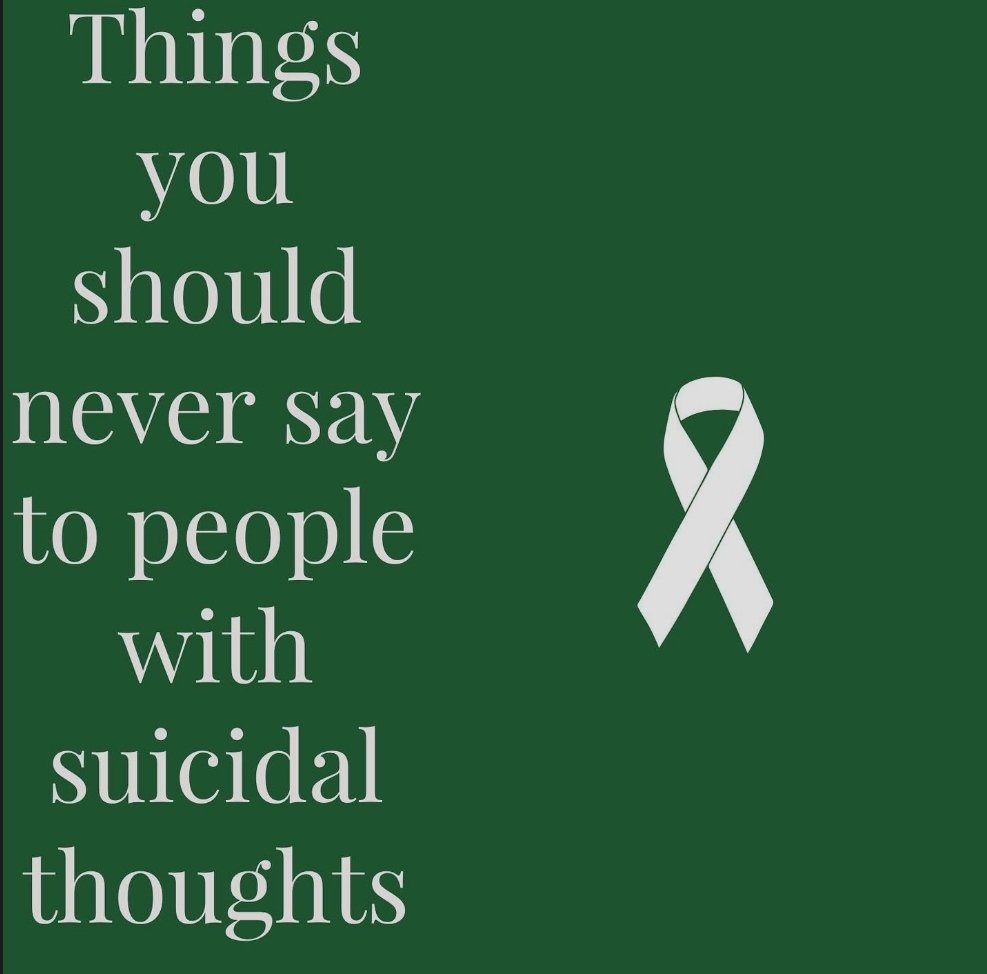 NMindspeaker21's tweet photo. ⚠️Trigger warning: mention of suicide
Take the first step in #ChooseACTIONsThatMatter 
Things you should NEVER say to people with suicidal thoughts.
#mindspeakers2021 @fortis_mhbs https://t.co/6PuSJWIhti
