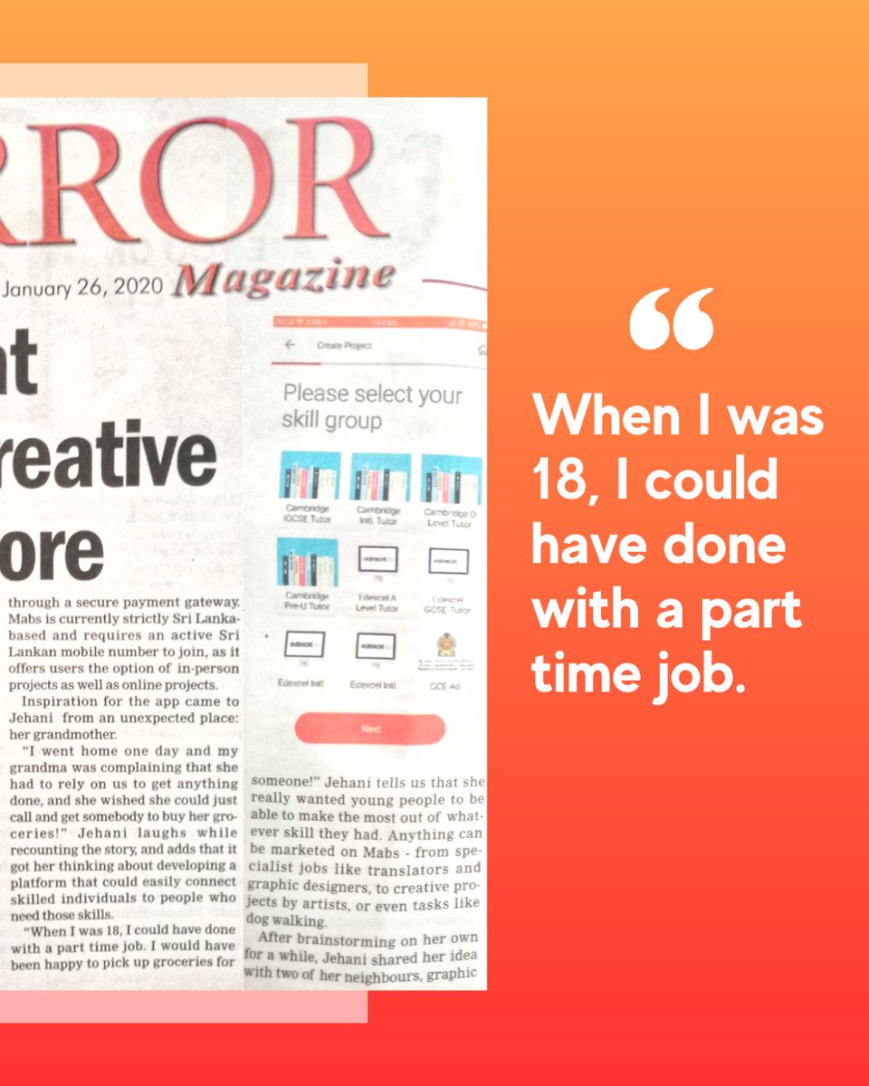 mabspace_lk's tweet photo. We were feeling a bit reminiscent and thought we'd share a Sunday Times news paper article written about mabspace when we first put out our beta stage app.

We're beyond thankful to see our users grow every day!

#WhyNotBeMore #mabspace #expert #freelancers #hobbyists #lka #lk https://t.co/UpQ9HxuscI
