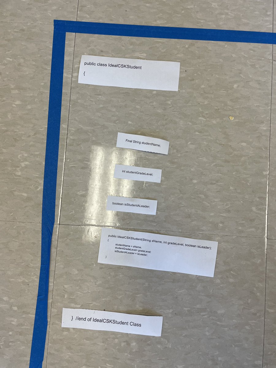 terryfosterjr's tweet image. Students asked for an unplugged activity for learning Java because they were screen fatigue. Your wish is my “command.” #APS #Constellations #classesandobjects