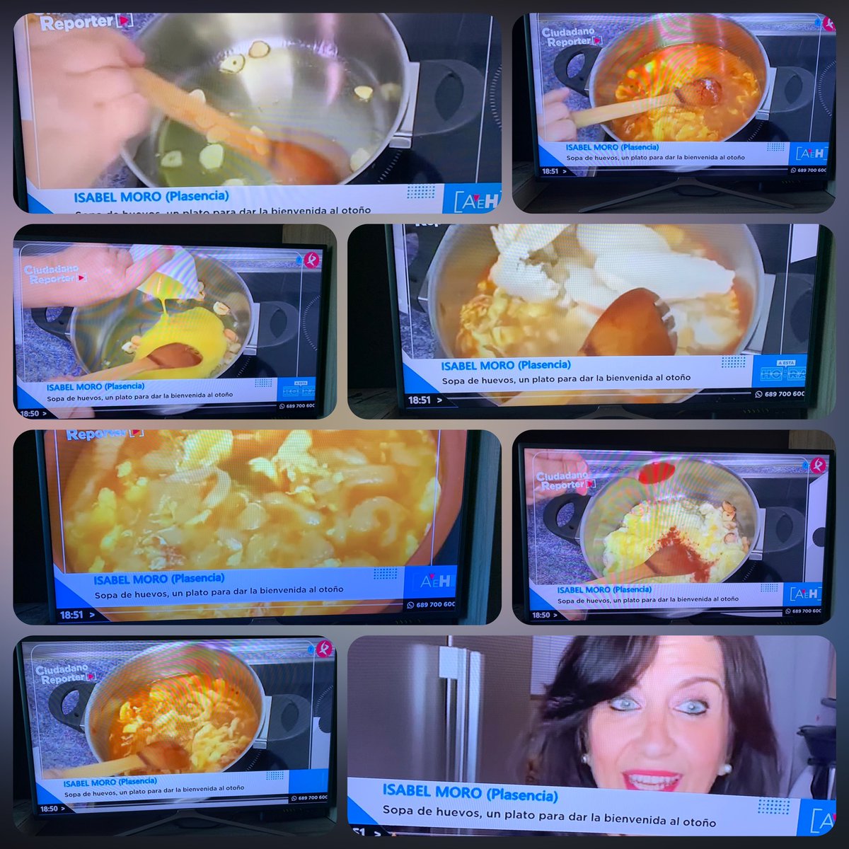 MIsabelMoro's tweet photo. 👩‍🍳Hoy cocinando para Canal Extremadura en el programa “A esta Hora”.

👩‍🍳La semana que viene  en poco más de un minuto os mostraré otra receta muy fácil y rica!!!!.
.
.
.
#cocinaextremeña #recetadecocina #receta #canalextremadura #blogdecocina #influencer #sopas https://t.co/1IwwHfAkfc