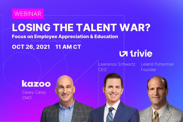 TrivieInc's tweet photo. Whether you call it "The Great Resignation" or "The Big Quit", we can all agree that something must be done to ensure employees will stick around. Learn some key strategies you can implement to keep employees happy and productive. Register now: https://t.co/OCpoFsSD4u https://t.co/9XeItJzQ1e
