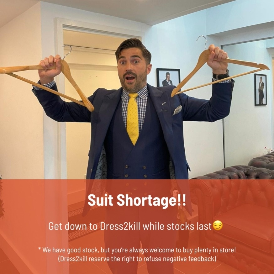 dress2killuk's tweet photo. ❗SUIT SHORTAGE❗
Get down to Dress2kill while stocks last...👀
.
.
.
#Dress2Kill #BespokeSuits #BespokeTailoring #BespokeSuit #BespokeCollection #Bespoke #Tailor #TailorMade #TailoredSuit #BritishTailoring #Dresstoimpress #PanicBuyHere https://t.co/QZ9g0OooUc