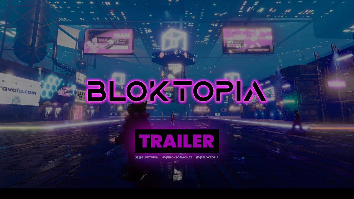Welcome to Bloktopia.

Learn, Earn, Play, Create. In the home of Crypto.

📺 Watch our trailer now: youtu.be/znnccRunCzI

#ThisChangesEverything #BLOK #Bloktopia
