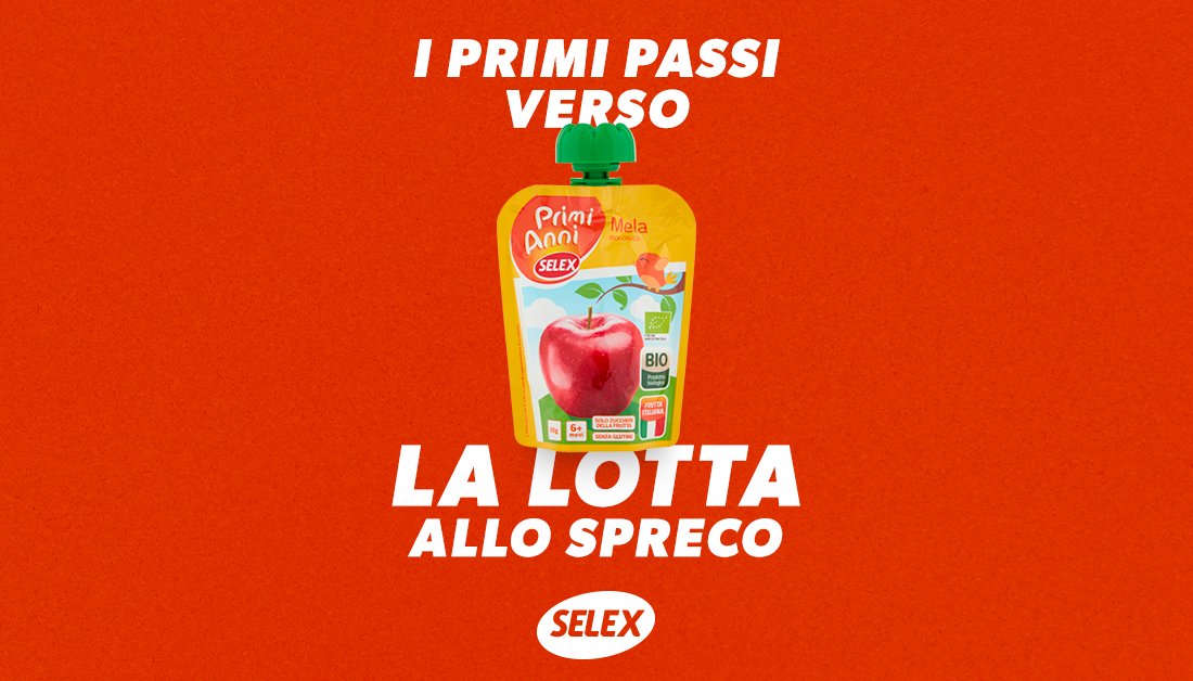 Oggi nella giornata contro lo spreco alimentare, siamo orgogliosi di comunicare che grazie a <a href="/Regusto/">Reki gusyanto</a> e all’associazione @Spesa_Sospesa_official abbiamo donato 300.000 omogeneizzati e frullati di frutta della linea Primi Anni Selex distribuiti in diverse Comunità d’Italia.