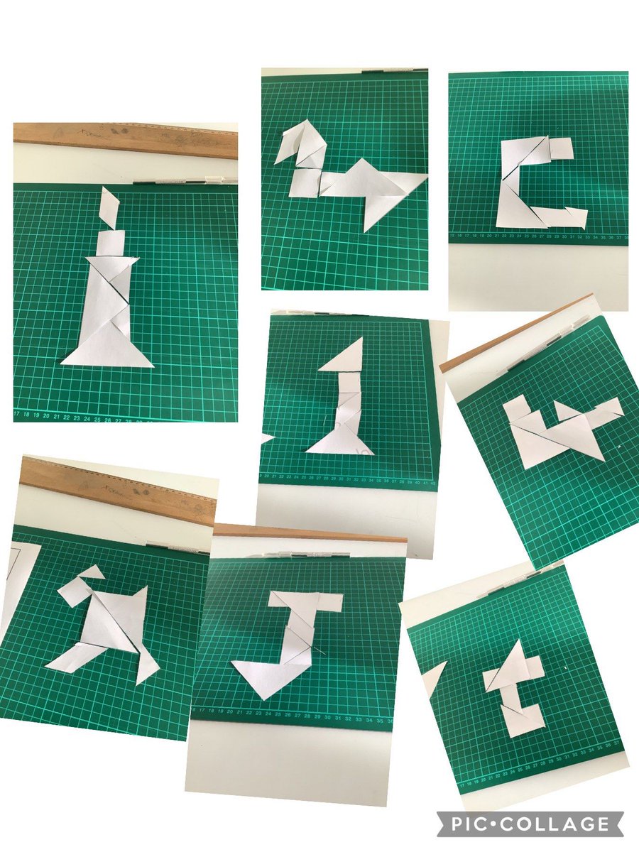 JamesORiordan2's tweet photo. Some of the tangram jigsaws from 1st year @lecheiless students in todays applied graphics lesson #appliedgraphics #jct4 #tangram https://t.co/y9nsoRW2NE