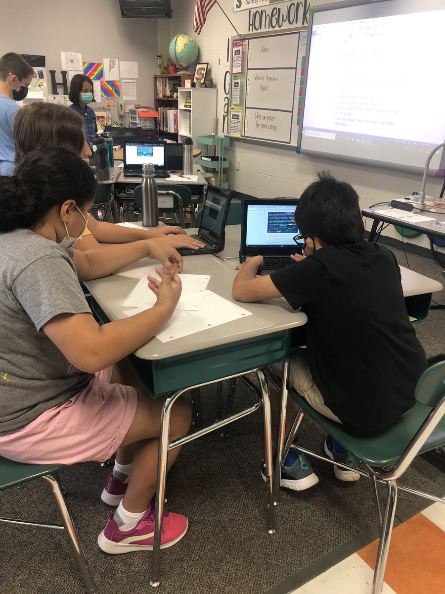 Ms_Hunt_'s tweet photo. Keeping students engaged while reviewing for their test on volume with a fun and challenging digital escape room @GreenHopeES https://t.co/J0yjNTK1lg