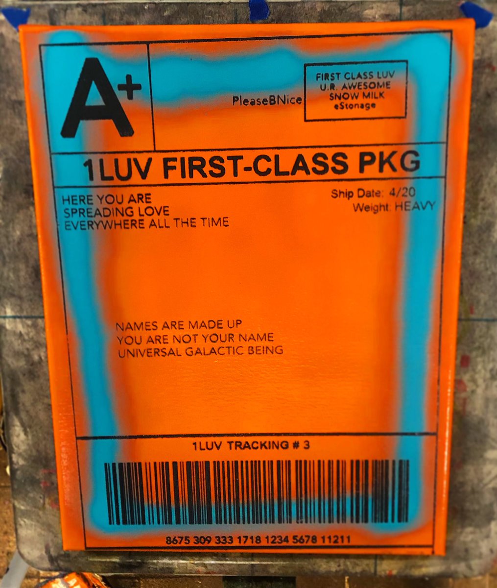 doobiedukesims's tweet photo. Just made this Mailing Label 1 of 1 #art #silkscreen printed on canvas 16 inches x 20 inches @realsnowmilk https://t.co/AgMUa0dWQC #mailinglabel #shippinglabel https://t.co/ckBLWDB9DU