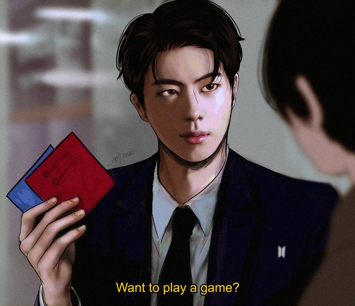 O9O1mg's tweet image. Squid Game  🐥🐰🐹  
#btsfanart #jungkook #jimin #seokjin