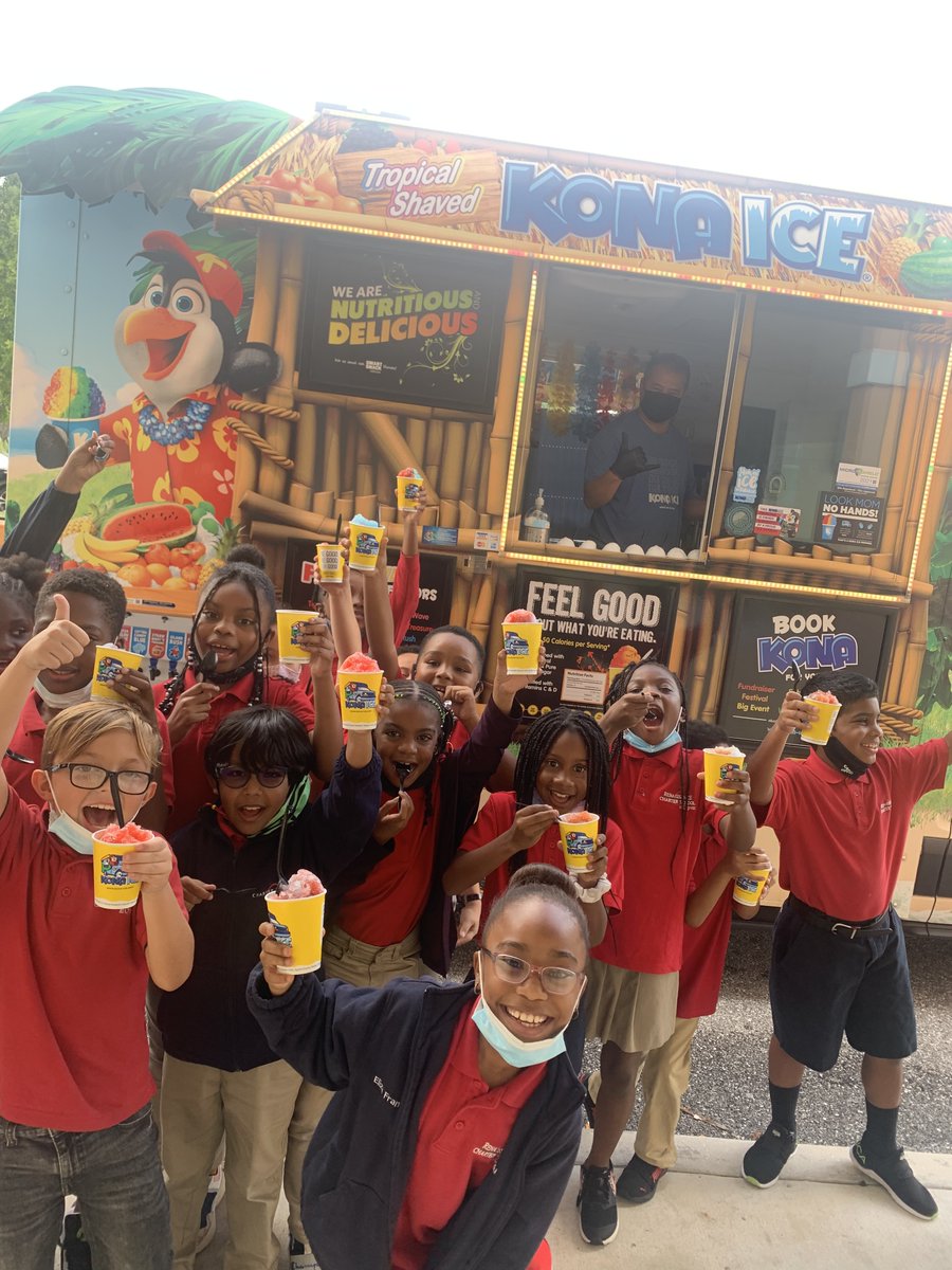 Our 3rd graders received a ice cold treat for knocking out their Unit #1 assessment. We are so proud of these kiddos!! Thank you <a href="/kamkonaicepb/">Kona Ice of South West Palm Beach</a>! #TigerGreat #CSUSAProud
