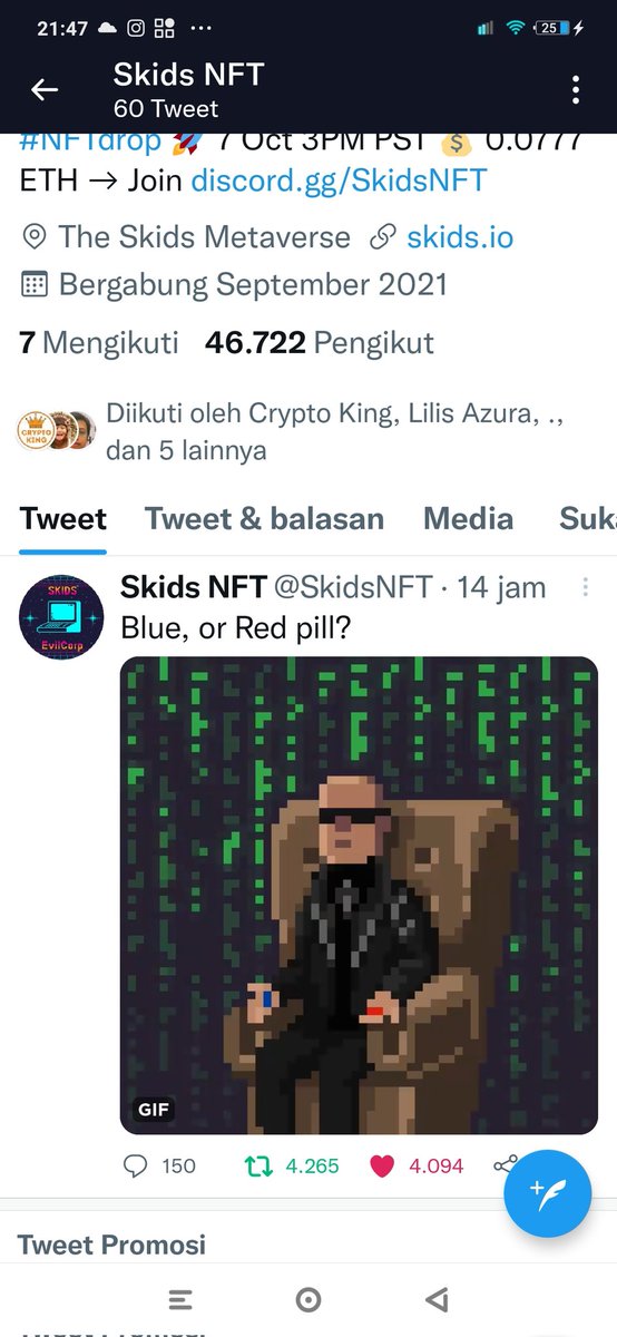 LeoniXu's tweet photo. @Bang_Garr @SkidsNFT Done https://t.co/9eOE7RzlQN