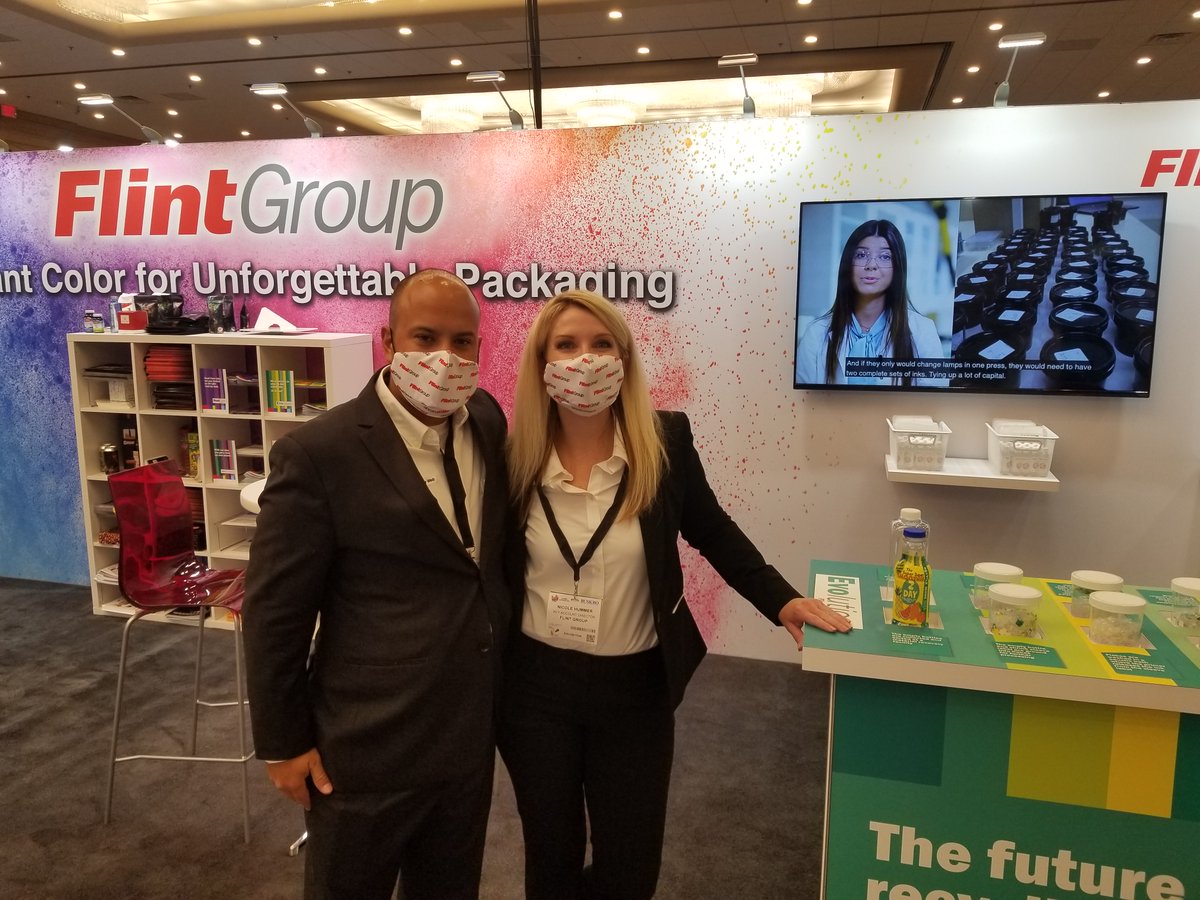 LabelAndNarrow's tweet photo. John and Nicole are highlighting the wide range of products in the @flinteresting portfolio at #LabelCongress Stop by to learn more! #Evolution https://t.co/5Lu7Fp9Wj8