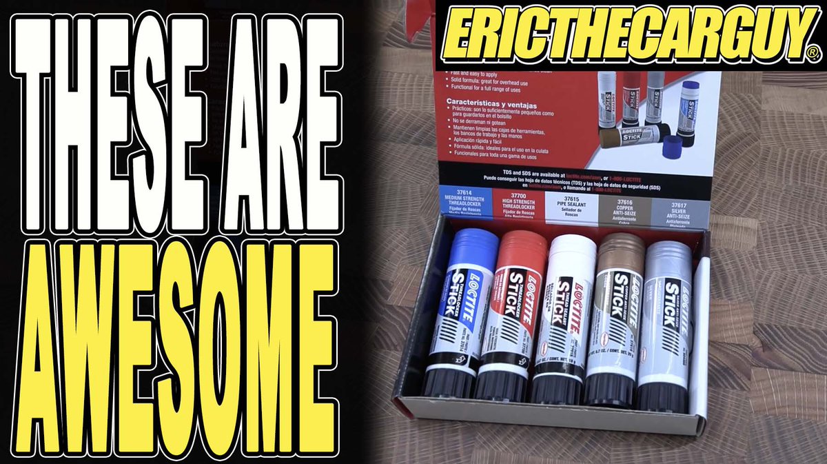 EricTheCarGuy's tweet image. Check out this super convenient way to use @Loctite_NA products on your next project or repair. #LOCTITE #LOCTITESticks #threadlocker #antisieze #pipesealer #ETCGVideo #Sponsored youtu.be/QIYkCqBNibs