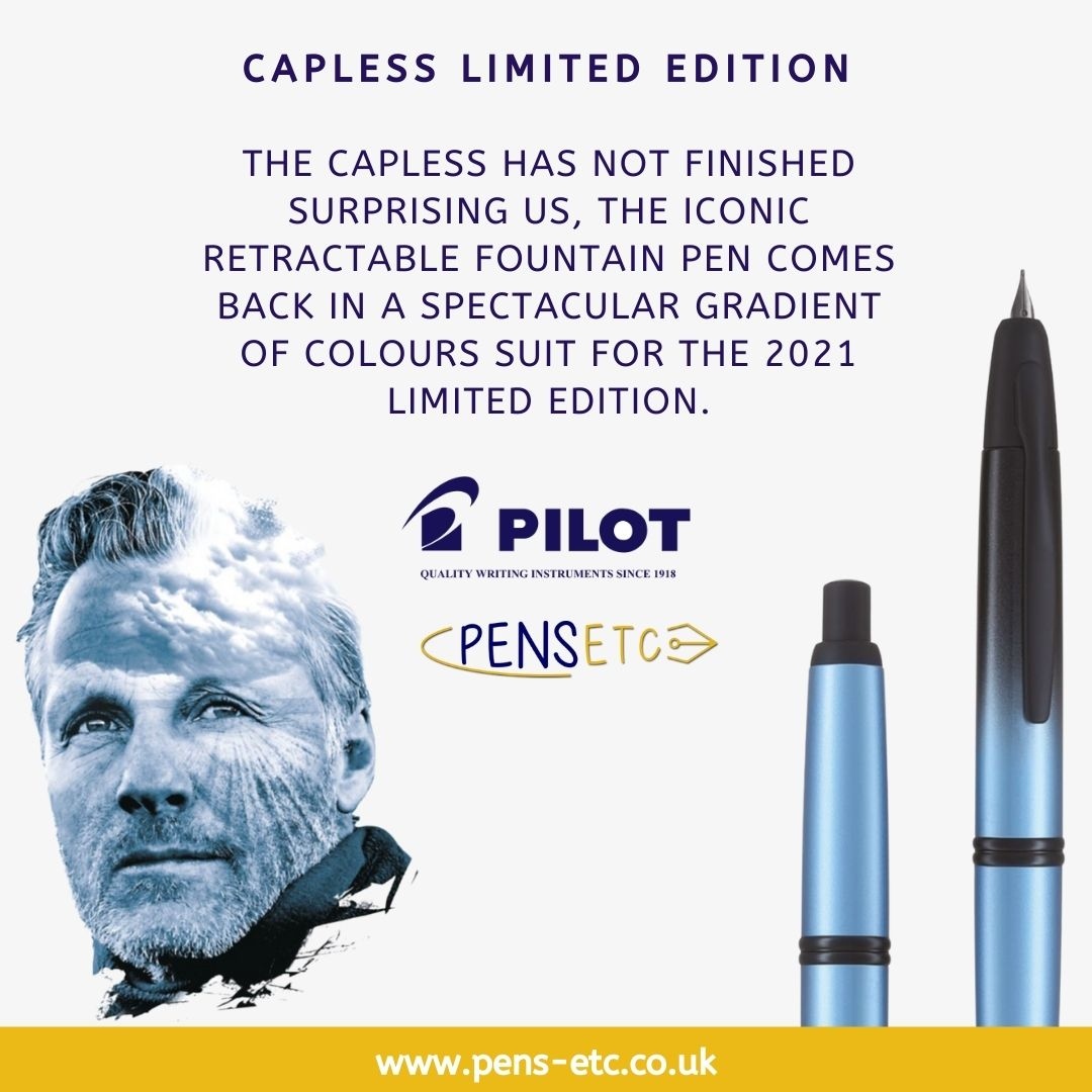 Pens_Etc's tweet image. The stunning Capless recalls 3 fundamental elements of life on our planet; black for earth, blue for water, and white for air. The future in our hands to dream, to live, to write with Pilot pens! #penaddict #pilot #limitdedition