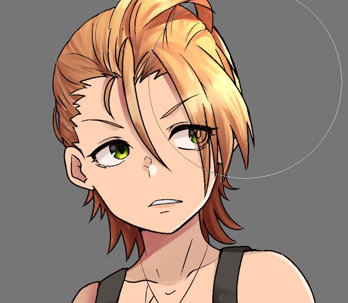 できてきた
とりあえず表情コレで進めてるけど、やっぱり笑顔にしたほうがいいかなつきち… 