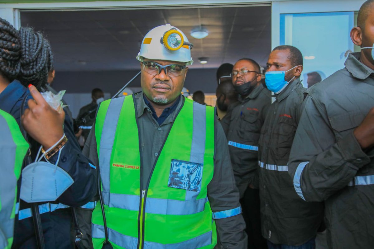 KalasaArchimede's tweet photo. En visite de travail à Kamoa KOPPER accompagnant son Excellence Madame le Gouverneur a.i. et la Ministre Nationale de Mines. https://t.co/AzrLPriOIe
