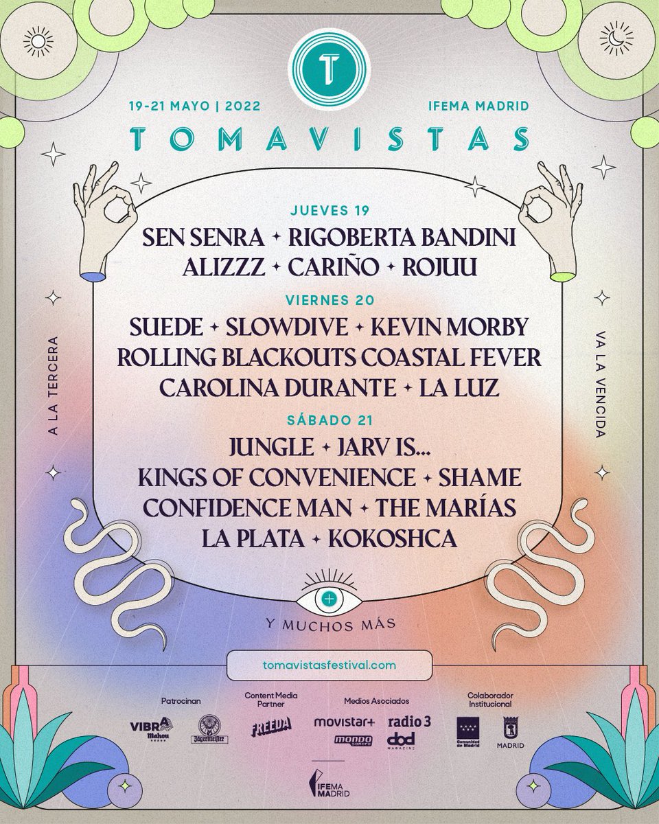 ✨ ¡SORTEO ✨ ¿Te gustaría venir a #Tomavistas2022? ¡Sorteamos una entrada doble para cada uno de los días!

🔸sigue a @tomavistasfest
🔸comparte este tuit y dale like
🔸responde al tuit diciéndonos que día te gustaría venir y mencionando a la persona con la que irías

¡Suerte!
