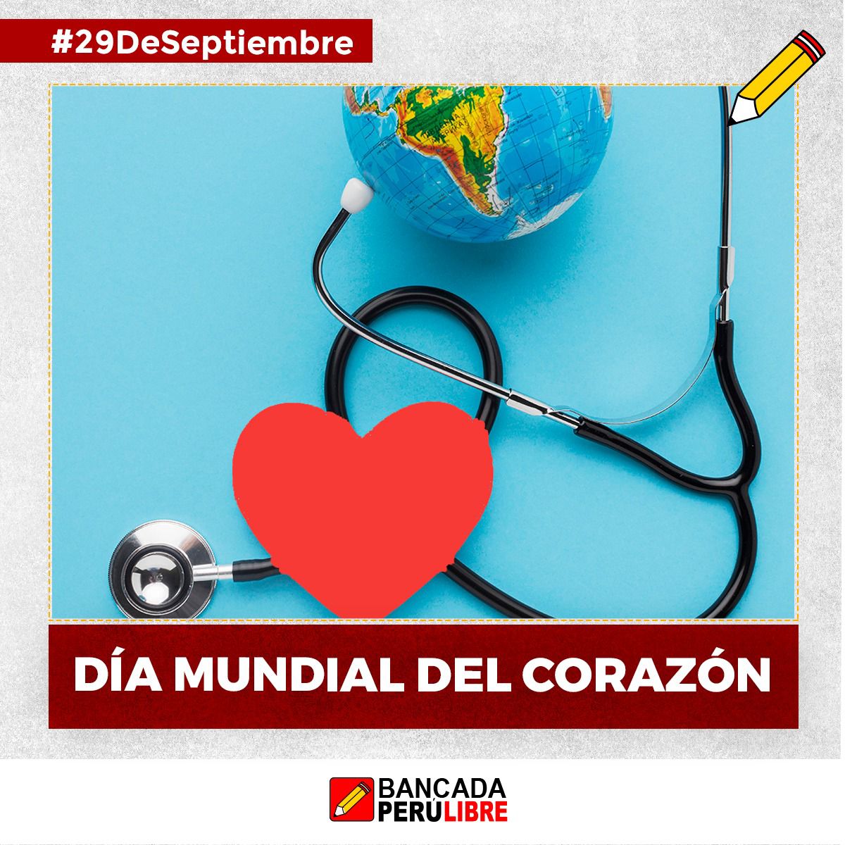🔰 𝐃𝐈́𝐀 𝐌𝐔𝐍𝐃𝐈𝐀𝐋 𝐃𝐄𝐋 𝐂𝐎𝐑𝐀𝐙𝐎́𝐍  La Organización Mundial de la Salud (OMS) y la Federación Mundial del Corazón trabajan para promover la salud cardiovascular, de manera tal de reducir un 25% la mortalidad prematura por enfermedades cardiovasculares al año 2025.