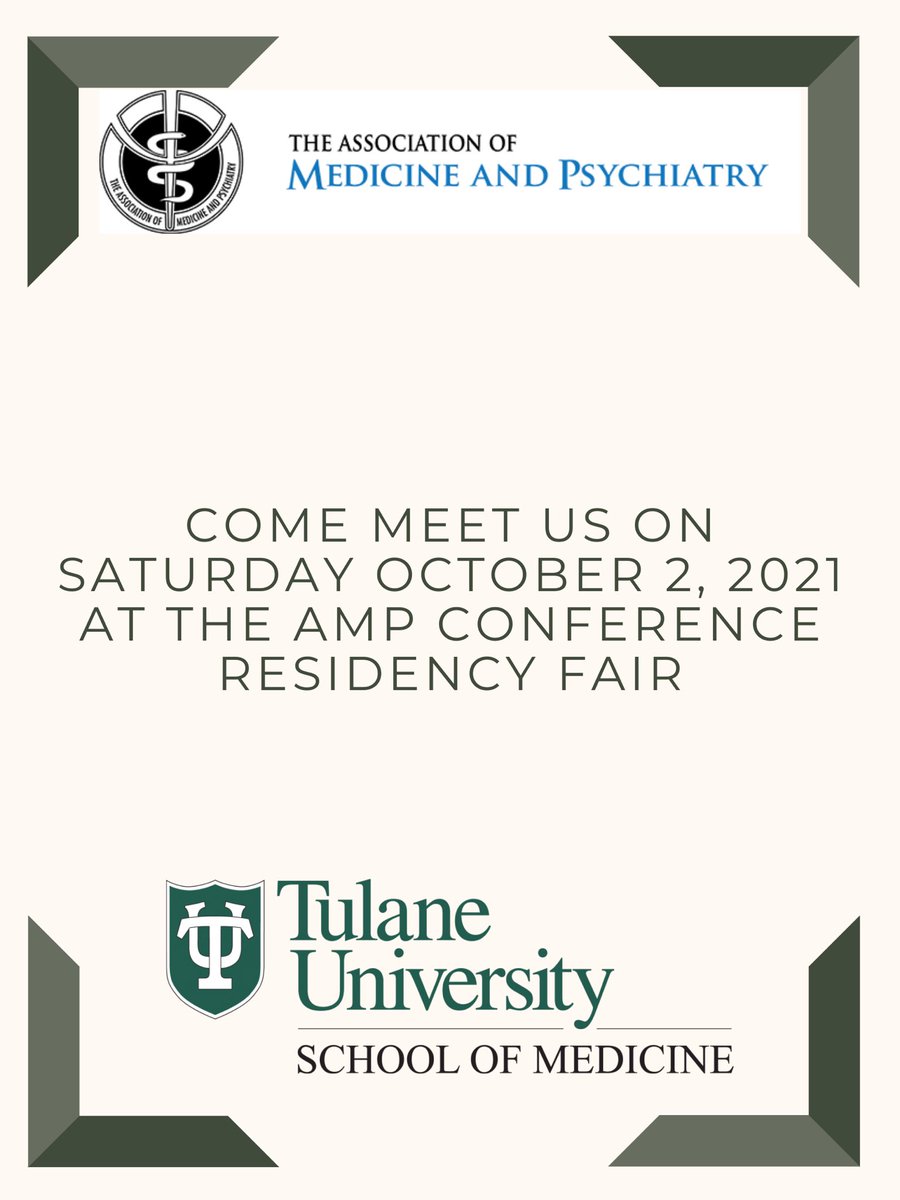 eldrvicks's tweet photo. Come join me and some of my fellow residents and faculty at the Association of Medicine and Psychiatry! #combinedtraining #residencyfair #Psychiatry #internalmedicine #ERAS #Match2022 register: https://t.co/jKYzb3v6La https://t.co/qkJP9TEJVn
