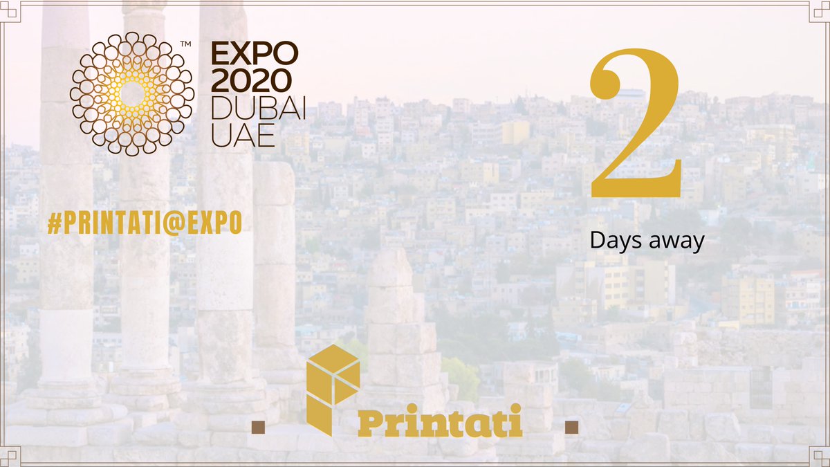 The wait is almost over! Expo2020 Dubai is this Friday.. we reveal our grand designs of the season..
#PrintatiatExpo
#JordanInDubai 
#dubaiexpo2020
#ProudlyMadeInJordan 
#Dubai 
#visitjordanindubai