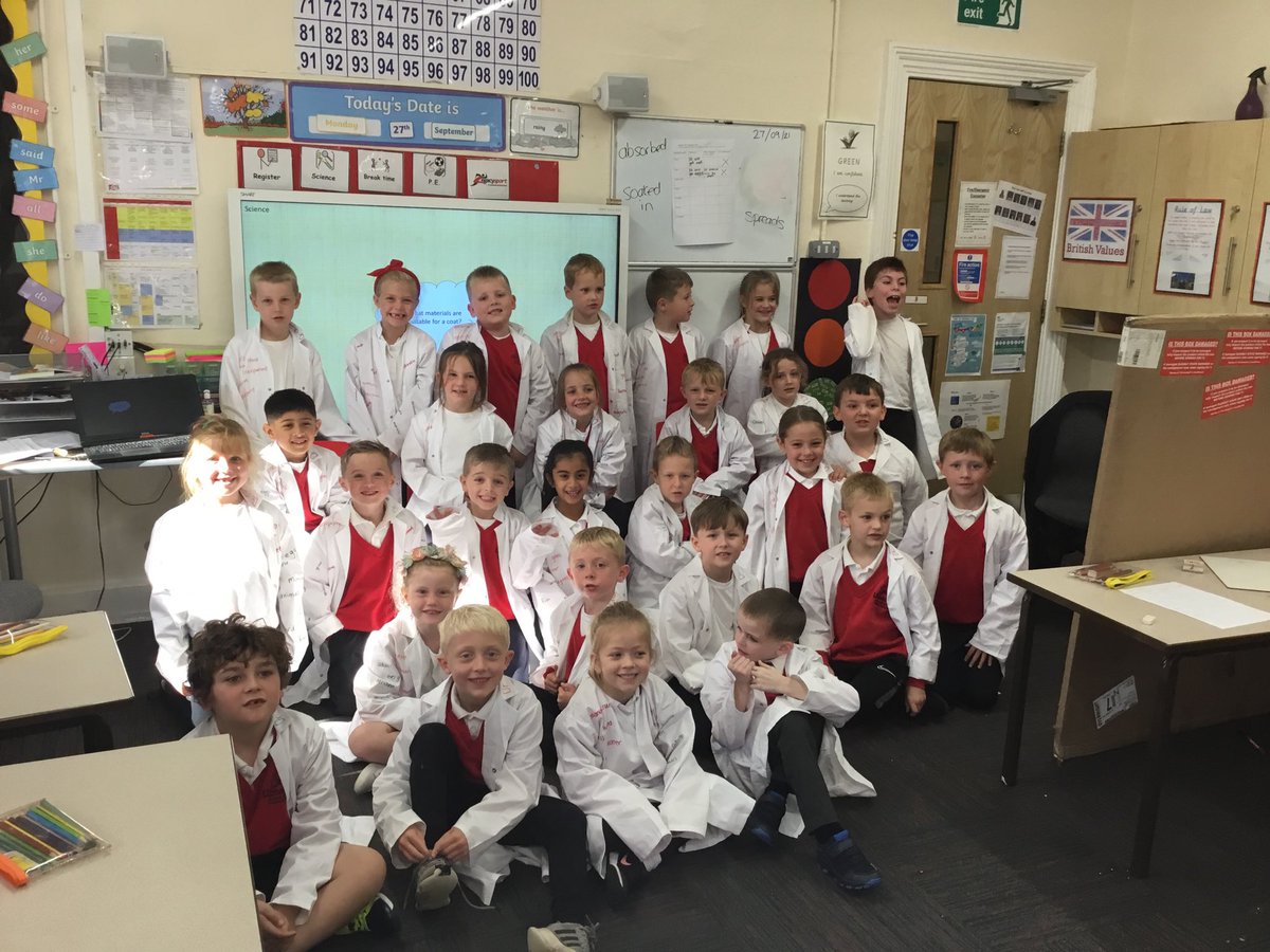 MrsHickey2103's tweet photo. #Class3 conducted an experiment on Monday! We were testing different materials to see if they were waterproof. We wrote down our predictions and findings and then added our new vocabulary to our science coats! 🔬 https://t.co/k0YLbZOYqZ