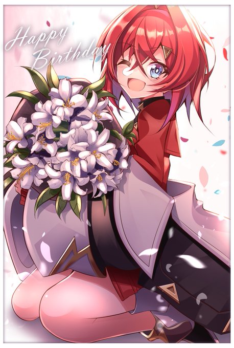 アンジュお誕生日おめでとう～!
今年もいい年になりますように!!!!
#絵ンジュ 
#アンジュ爆誕 