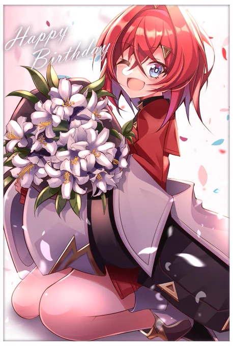 アンジュお誕生日おめでとう～!
今年もいい年になりますように!!!!
#絵ンジュ 
#アンジュ爆誕 