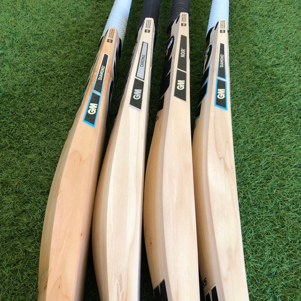 Check out our <a href="/GMCricket/">GM Cricket 🏏</a> 909 bats 🏏

GM Noir - 11 Grains - 2.11 - 37.4mm edges - 61.2mm spine 👏
GM Diamond -9 Grains-2.11-33.6mm edges - 58.5mm spine 💯
GM Diamond-11 Grains-2.12-32.6mm edges - 58.7mm spine  👌
GM Chroma- 8 Grains -2.11 - 36.7mm edges - 62.3mm spine👌

#cricket