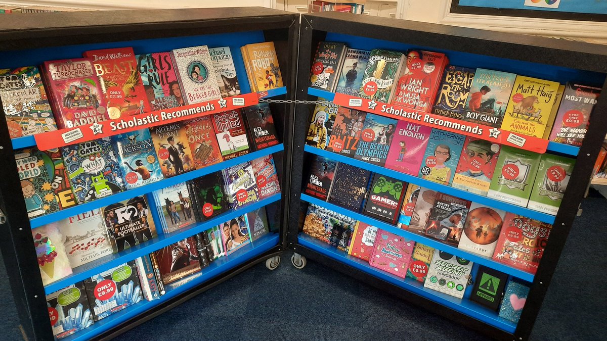 qmhslrc's tweet photo. Remember the @scholasticuk book fair is in school all week! 
Every £ spent helps earn free books for our LRC.
#readingforpleasure #bookfair https://t.co/mwkI4cNzG6