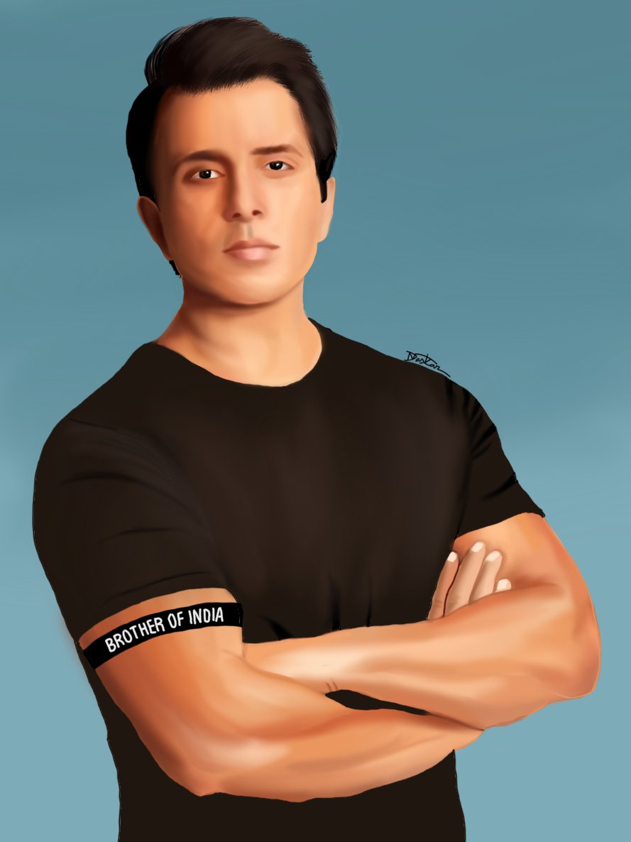 DebrajThunder's tweet photo. @SonuSood Sir,You have inspired many with your selfless work during the pandemic.I'm one such admire,paying tribute to you with this Art.I would like to meet you someday and present this to you sir.❤️
#SonuSoodRealHero #SonuSood @931Samaira #sonusoodfoundation #sonushood #Help https://t.co/0AsO9ukJGV
