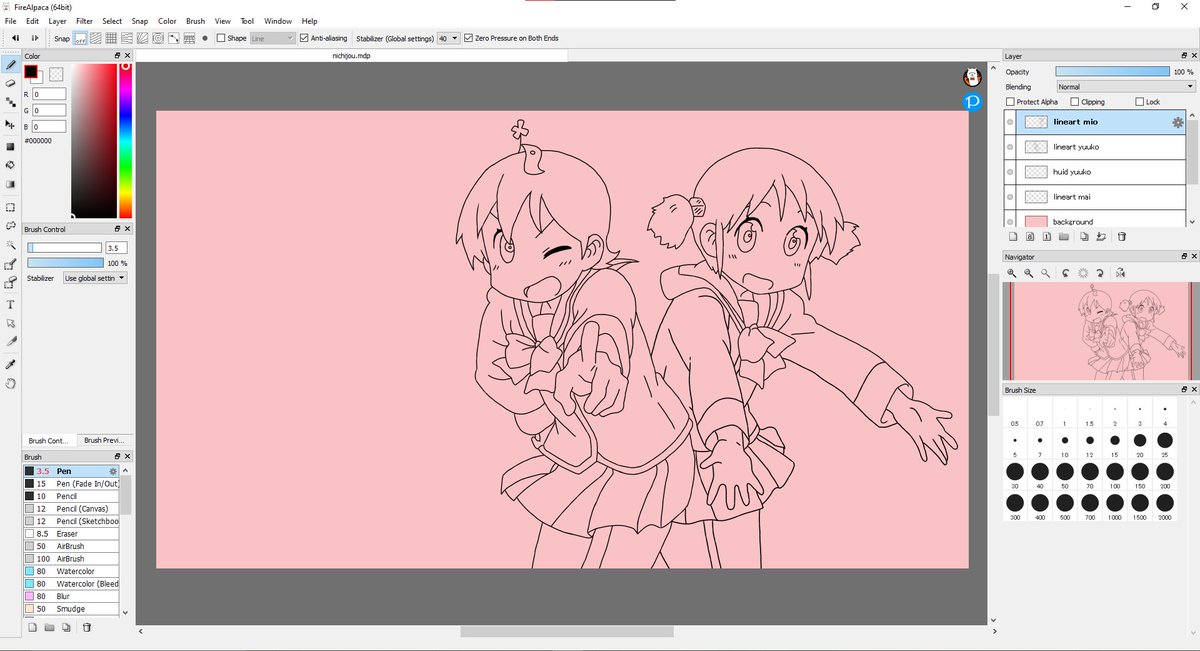 MeeuwsTim's tweet photo. Started work on more #nichijou  #日常 https://t.co/4tzaEZ7dEw