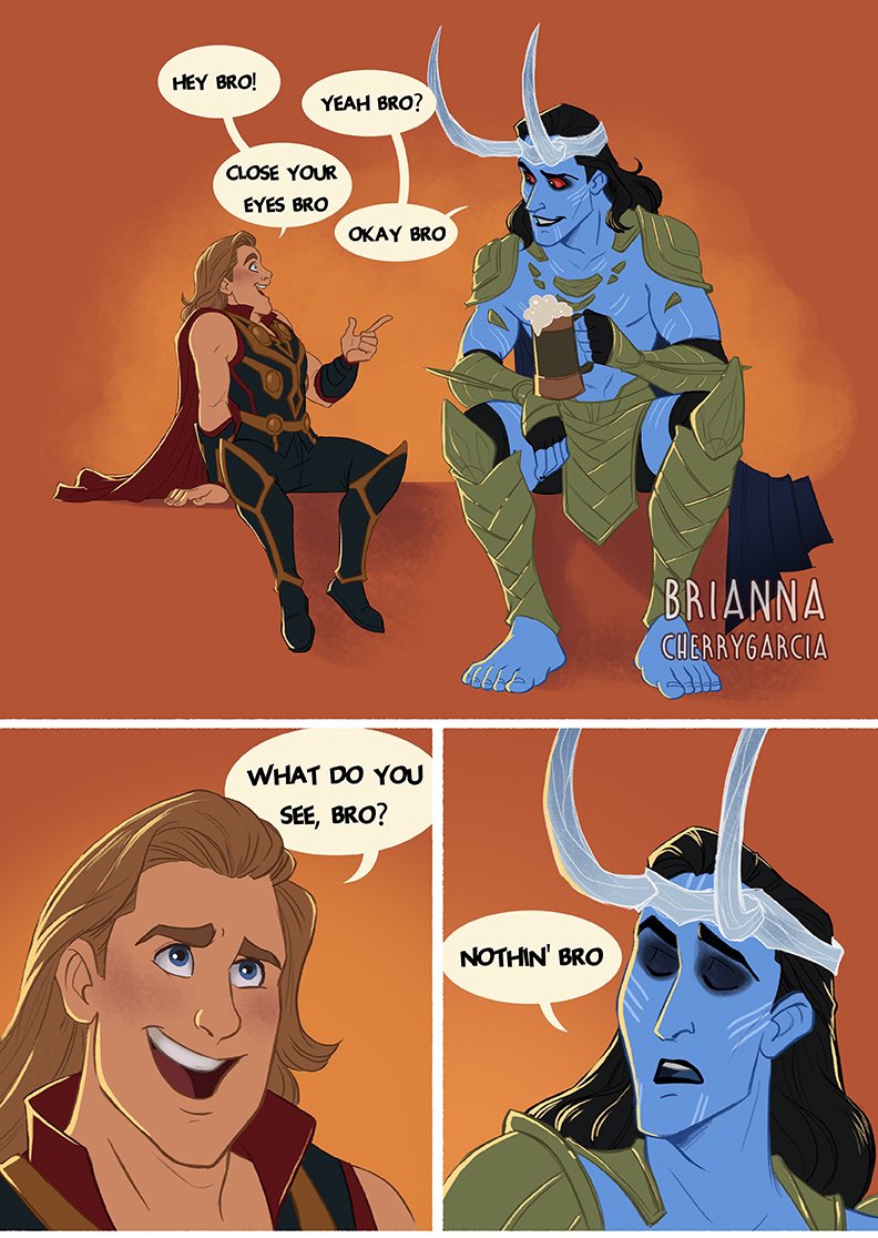 RT @BriannaCherry: The wholesome bro meme but make it Party Thor and Jotunn Loki 
#WhatIf https://t.co/fMOiPUkvy2