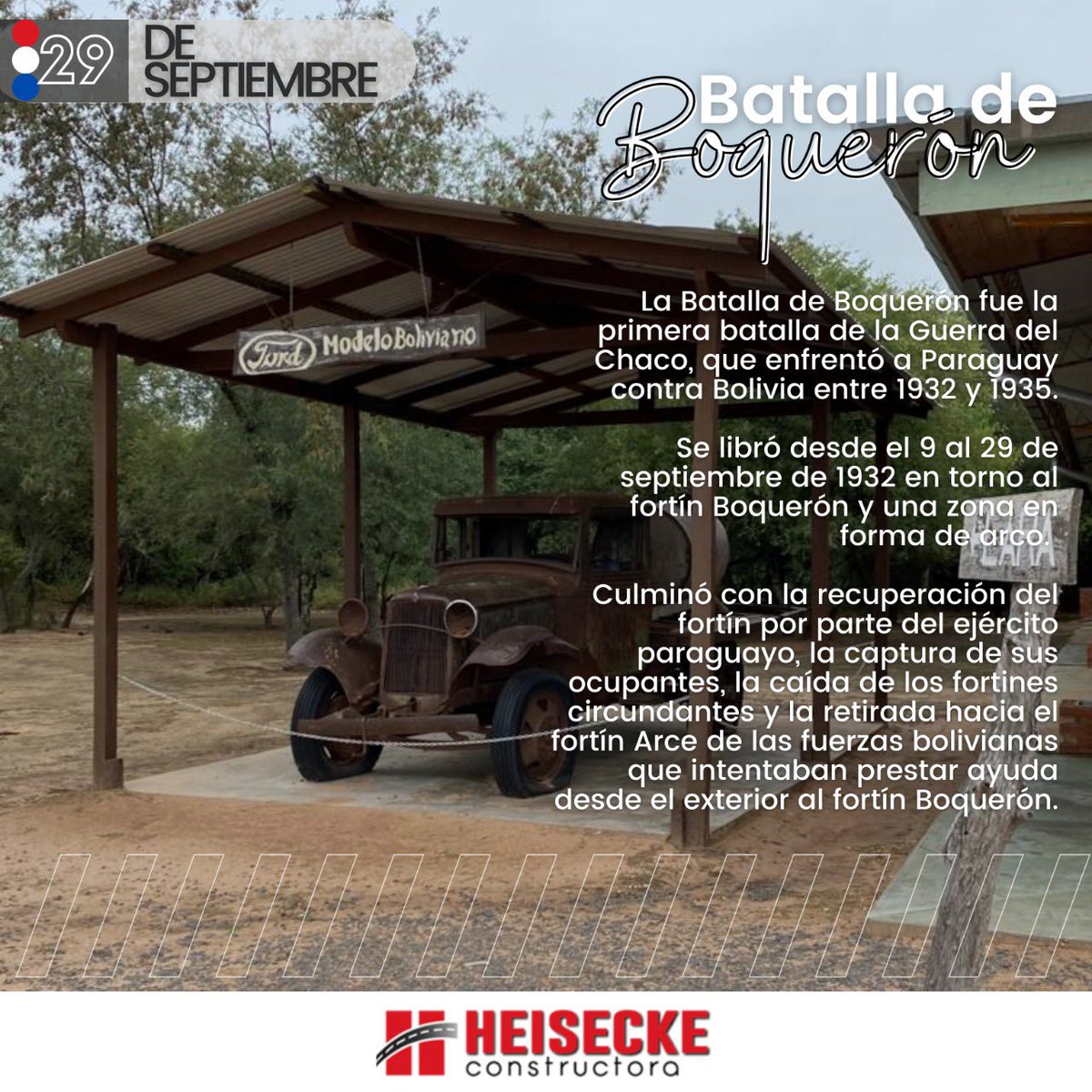 HeiseckeC's tweet photo. Gracias a los heroicos soldados paraguayos que lucharon por defender nuestra tierra. 🪖⚔️
#BatalladeBoqueron #ChacoParaguayo
(2/2) https://t.co/LQcuvwhcpF