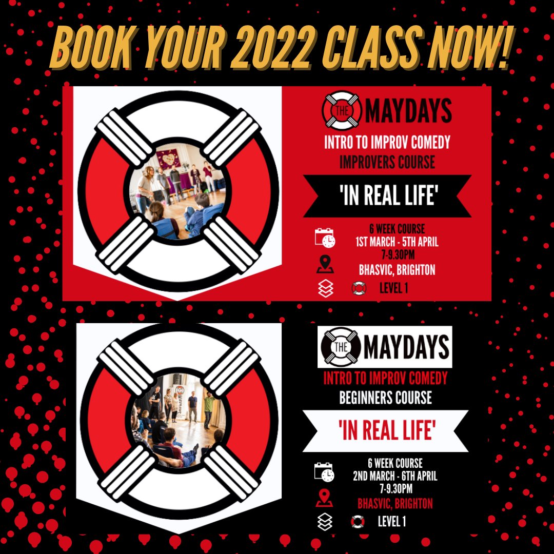 maydaysimprov's tweet image. Grab your spot for 2022 now! 😍

Kicking off in March!
buff.ly/3cVgnug

#RealLife #BrightonImprov #BackToPlay #ImprovInRealLife #RealLifeFunTimes
#NothingStopsTheProv #improv #ImprovComedy #ImprovClasses