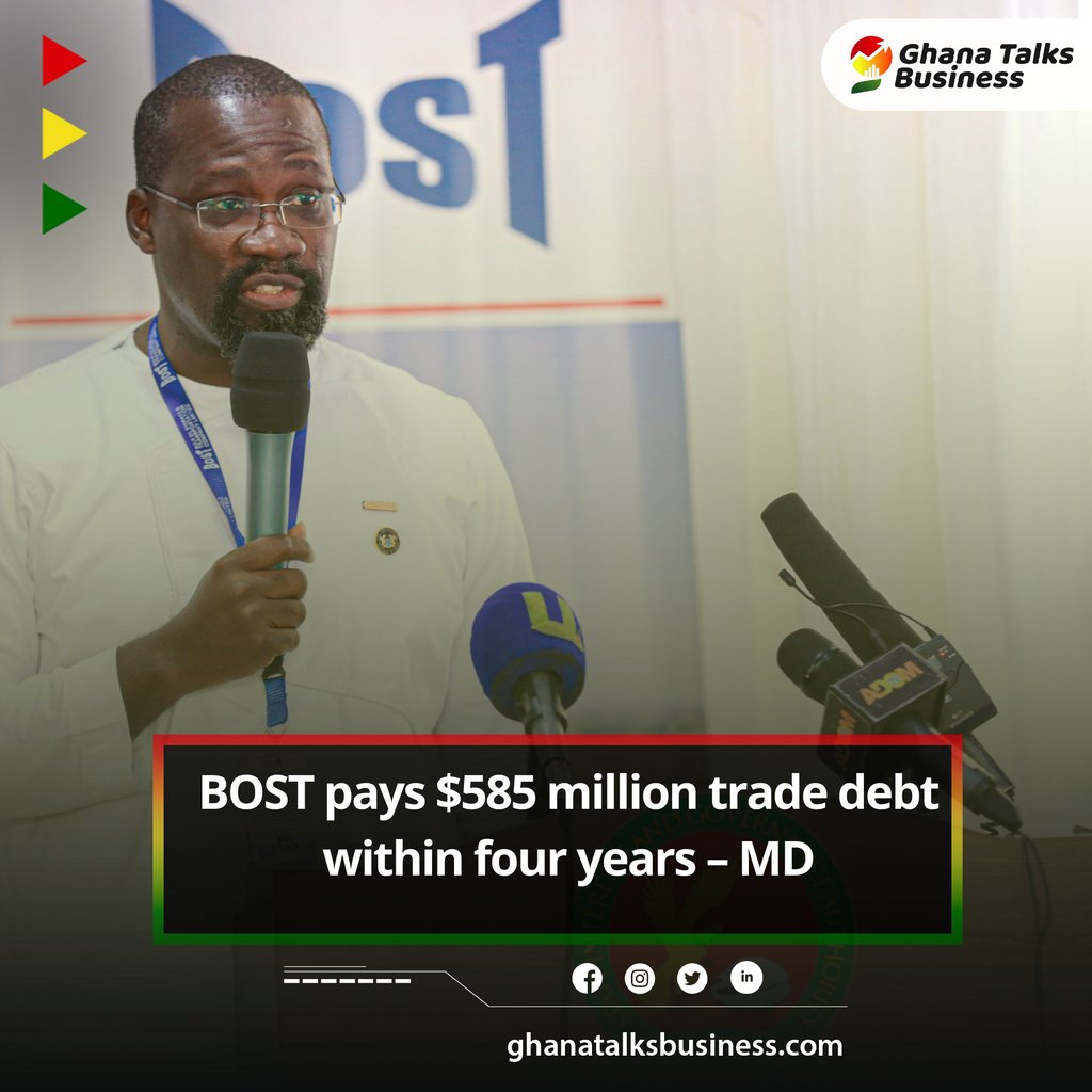 The management of the Bulk Oil Storage and Transportation (BOST) Company Limited, has manage to pay 70% of its $624 million trade. Click the link below to find out how they got into debt and the effects of the debt.
buff.ly/3kUfKp7

#debt #fuel #petrol
