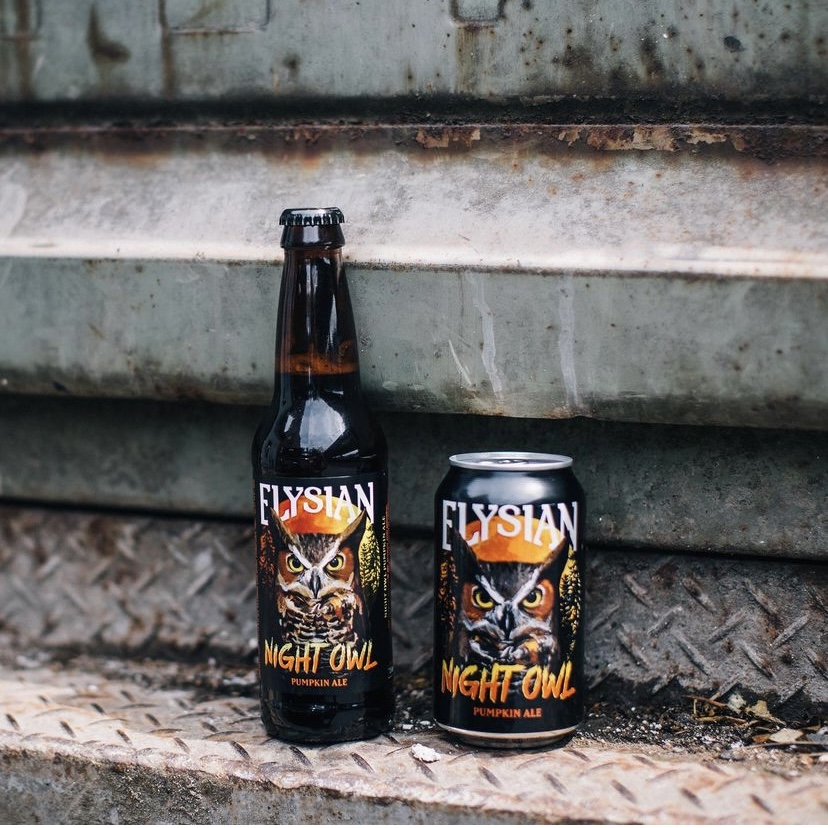 Almost October &amp; we are enjoying all of the Fall brews 🍻 
Night Owl is brewed with pumpkin purée and spiced with ginger, cinnamon, nutmeg, cloves, and allspice. 

It’s Fall in a cup and it’s delicious 🎃 🦉🍁
@elysianbrewing