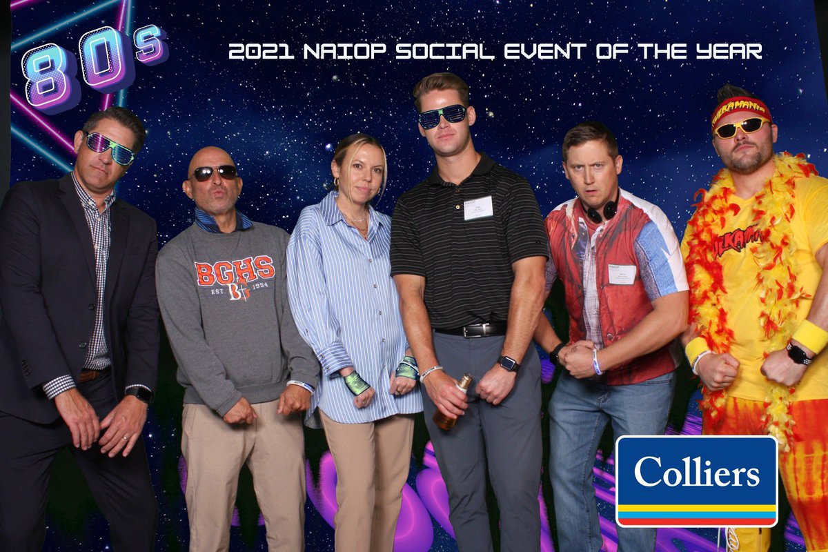 Colliers_LV's tweet photo. Our team dusted off their 80s attire for @NAIOPSNV’s Social Event of the Year! 😎 Thank you to NAIOP for planning such a fun networking event. We enjoyed being a sponsor! #naiop #naiopsnv #80s #socialeventoftheyear #networking #sponsor https://t.co/nudk81fEs8
