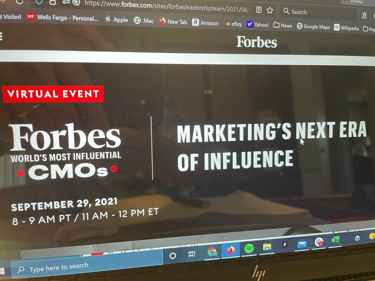 This is how I’m spending my next 90 mins.   I’m hoping that there are some compelling nuggets.  Don’t worry, I’ll be sharing…<a href="/Forbes/">Forbes</a> <a href="/ForbesCMO/">Forbes CMO Network</a>