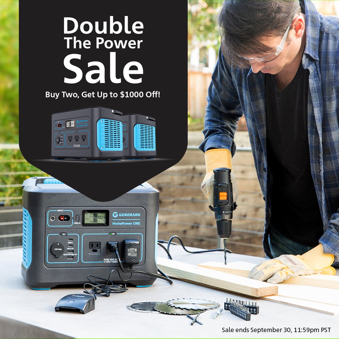 geneversepower's tweet photo. Double the Power in your household now before this sale ends!
https://t.co/VmaZRf3E7O
Sale ends tomorrow, September 30 @ 11:59pm PST
#generark #generator #generarkpower #homepowerone #solarpowerone #doublethepower #doublethehours #doublepromo https://t.co/UWK3WRgzyO