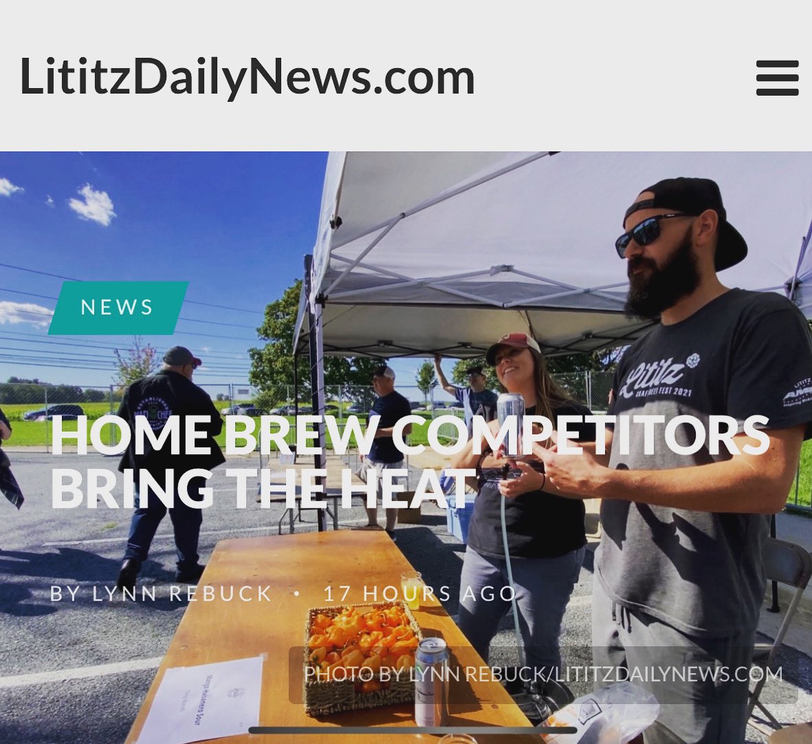 Who won the Lititz Craft Beer Home Brew &amp; where can you try their beers? Click the blue 🔵link below for all the spicy 🌶 details tinyurl.com/69cx2j6t #beer #homebrew #beerfest #foodie #lititz #lancaster #brewery #visitpa #lititzdailynews #trend
