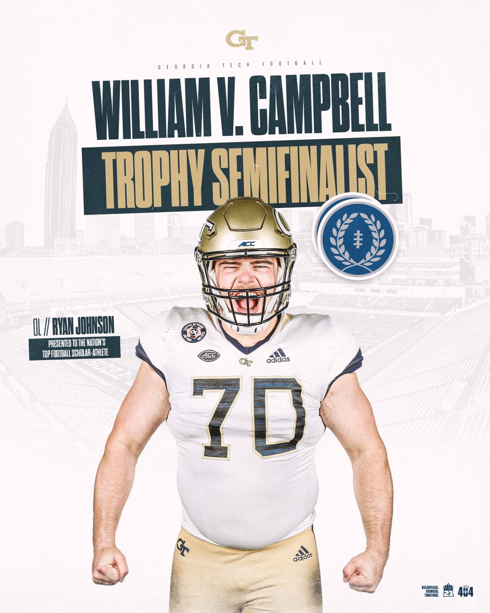 𝗖𝗔𝗠𝗣𝗕𝗘𝗟𝗟 𝗧𝗥𝗢𝗣𝗛𝗬 𝗦𝗘𝗠𝗜𝗙𝗜𝗡𝗔𝗟𝗜𝗦𝗧

@ryancj96 is a semifinalist for #CampbellTrophy, awarded to college football's top scholar-athlete by <a href="/NFFNetwork/">National Football Foundation</a> 🏆

🔗 buzz.gt/FB-Campbell-RJ

#4the404