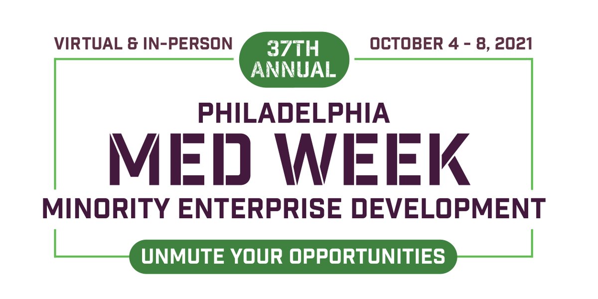 #MEDWeekPHL returns on Oct. 4! Join us Monday for the kickoff ceremony, where we'll share info about the week's 40+ events and recognize those who have made an impact over the past year. Masks 😷 required.

Register here: eventbrite.com/e/med-week-kic…