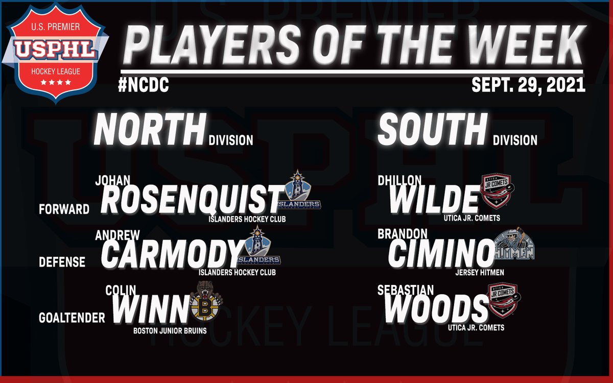 Congratulations to our first group of #NCDC #PlayersOfTheWeek, after looking at an outstanding first weekend from New England down to New Jersey.

Full Story:
bit.ly/NCDCPOTW092921