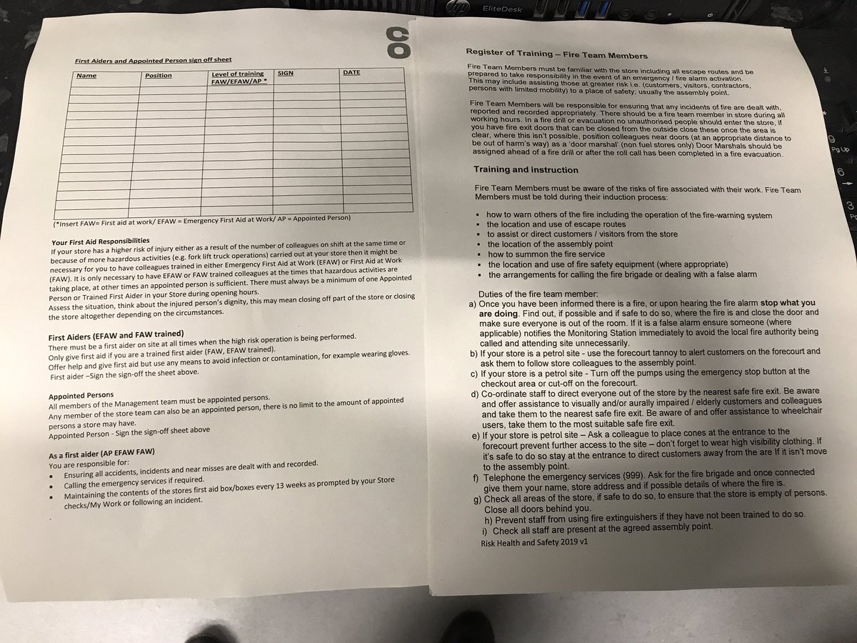 Fit For Future has seen a lot of changes to our management teams. Does your Appointed Persons and Fire Team Members list reflect those changes? #dailySOARhint