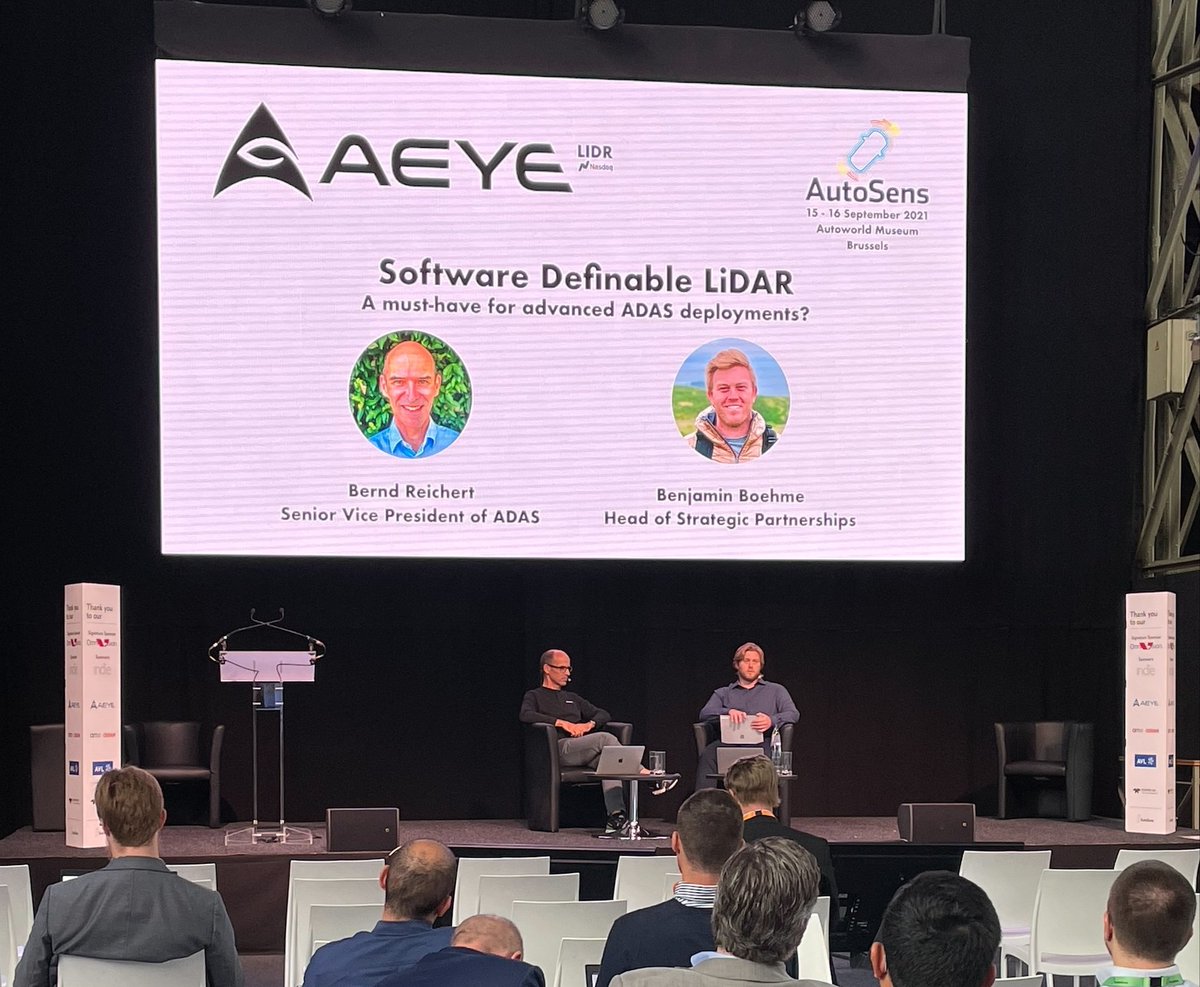 Listen now - AEye's Head of Strategic Partnerships, Ben Boehme, and AEye's SVP of #ADAS, @BerndReichert3, discuss the importance of software-definable #LiDAR at <a href="/AutoSens_/">AutoSens</a> Brussles: aeye.pub/39J0jd1