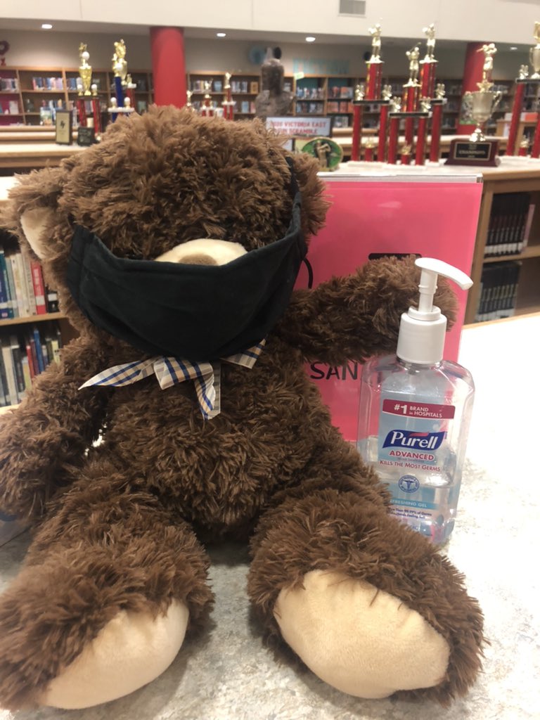EllisonGrace_'s tweet photo. Teddy is doing his part to #slowthespread #bob21 #vehs @VictoriaISD https://t.co/bNU1GZSIbO