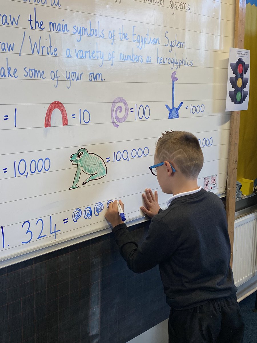 mrsjkirkhope's tweet photo. Today we learned about different number systems and had fun using place value knowledge to make numbers using the Egyptian number system. #MathsWeekScot #IDLearning @missjburke @LawmuirPS https://t.co/EZs0Iqwo6v