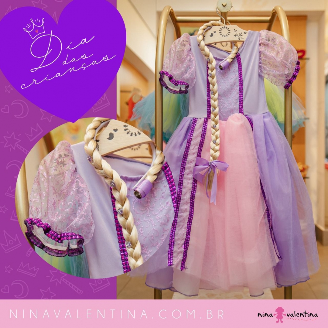 Vestido Princesa Sofia lilas modelo Valentina Infantil