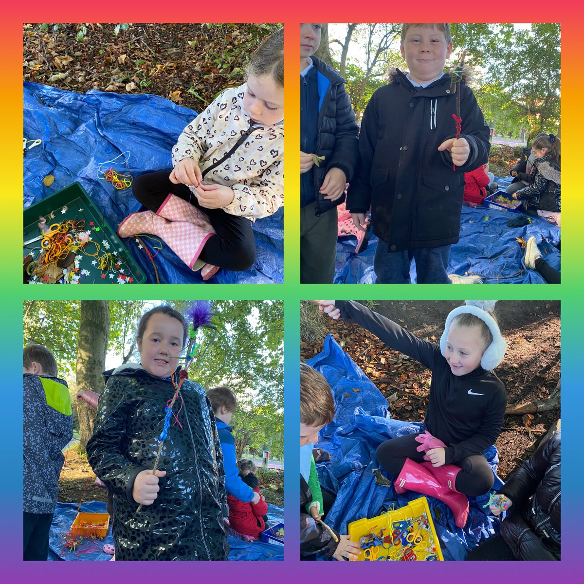 LawPrimarySLC's tweet photo. Abracadabra! Room 6 created magic wands and fishing rods today in the forest! #30dayswild #outdoorlearning #notjustastick https://t.co/NbTq9xJRlb