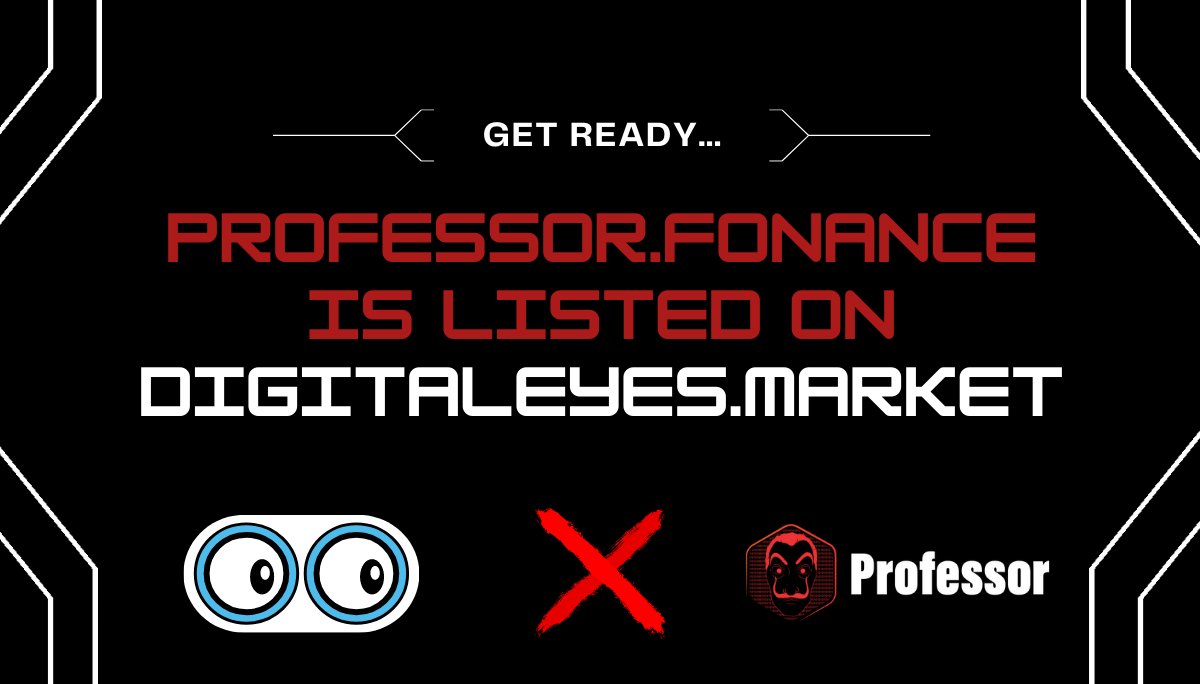 professornfts's tweet image. 🔔LISTING ANNOUNCEMENT🔔

@Professornfts is successfully pre-approved for listing on Digital Eyes 👁️!

🔥 The #Professornfts collection will get listed right after the sale and the collection will be #VERIFEYED by @SolDigitalEyes!

#Solanart #solana #solsea #nftdrop #nftsale