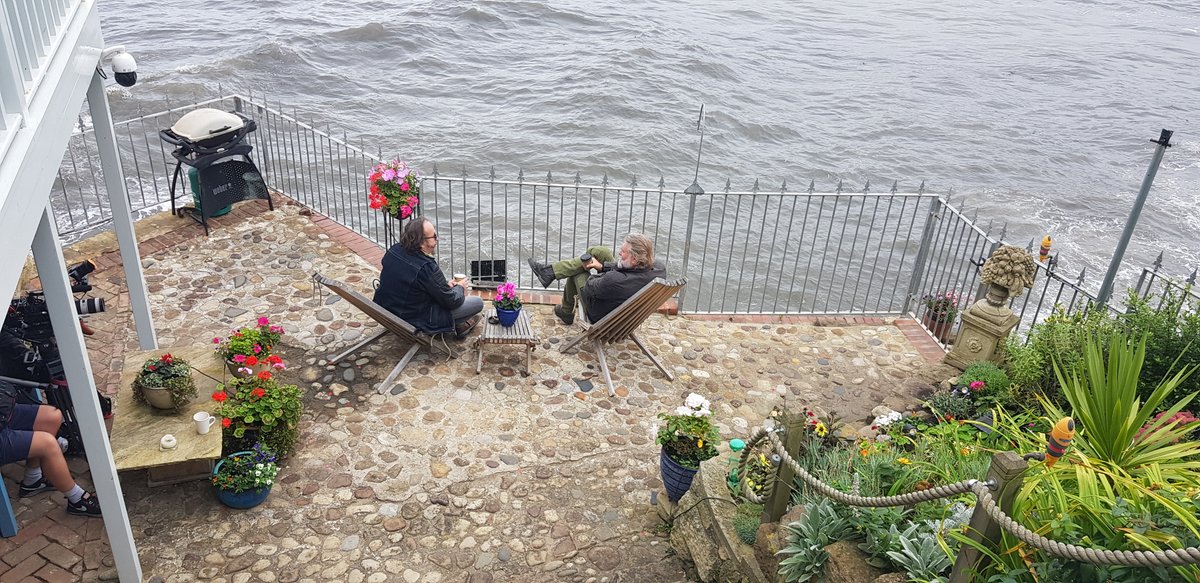 NorthYorkMoors's tweet photo. Tune in tomorrow for The Hairy Bikers Go North 8pm BBC2 - they're on our Yorkshire Coast! 

They'll be heading between Whitby and Scarborough, Malton and Aike.

Here's two behind the scenes shots, but can you guess in what coastal village it was taken? 

https://t.co/K3r8GXrB5H https://t.co/au8mQi5CVn